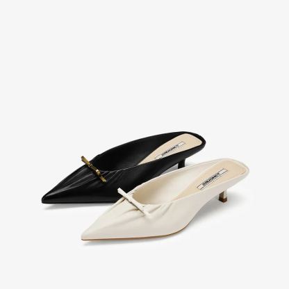 Natasha Mule Shoes with Mid Heel