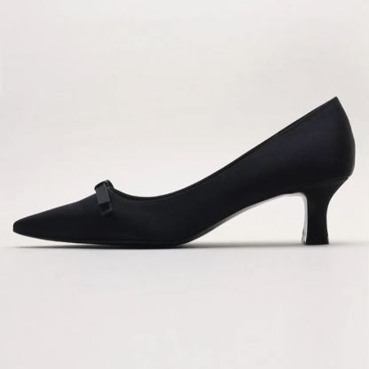 Satin Bow High Heels