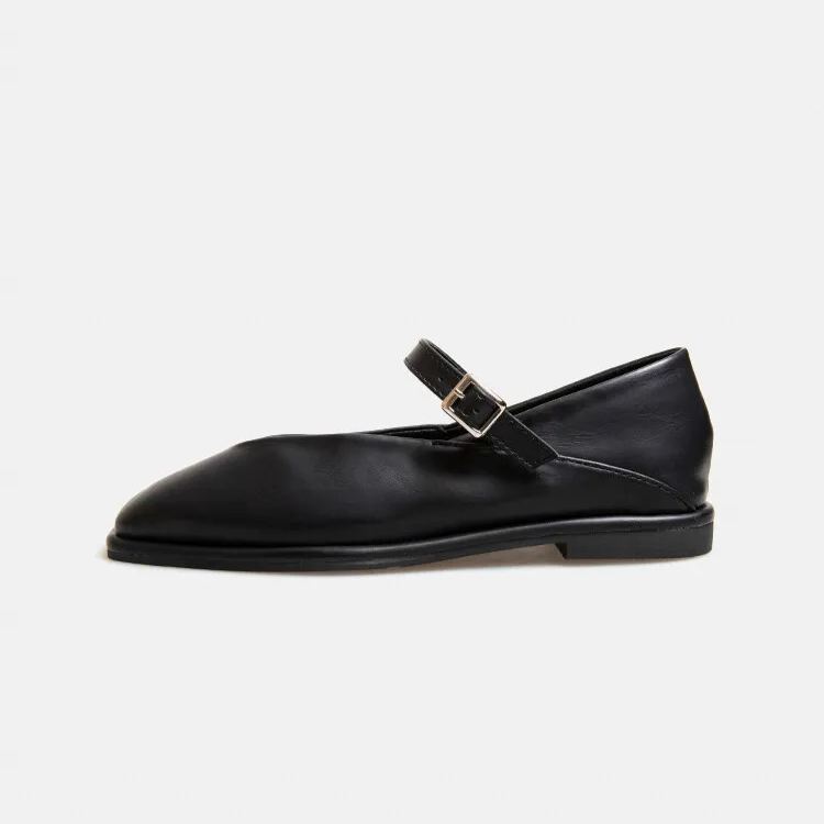 Velour Mary Jane Flats