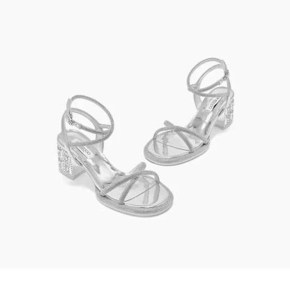 Lynn Rhinestone Strap Round-Toe Sandals