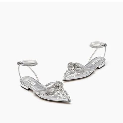 SALLY Flat Rhinestone Sandals