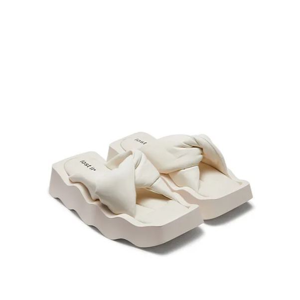 Wave knot platform Sandals