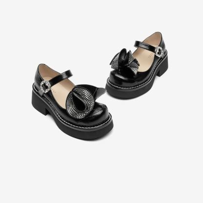  leather Mary Jane flat shoes
