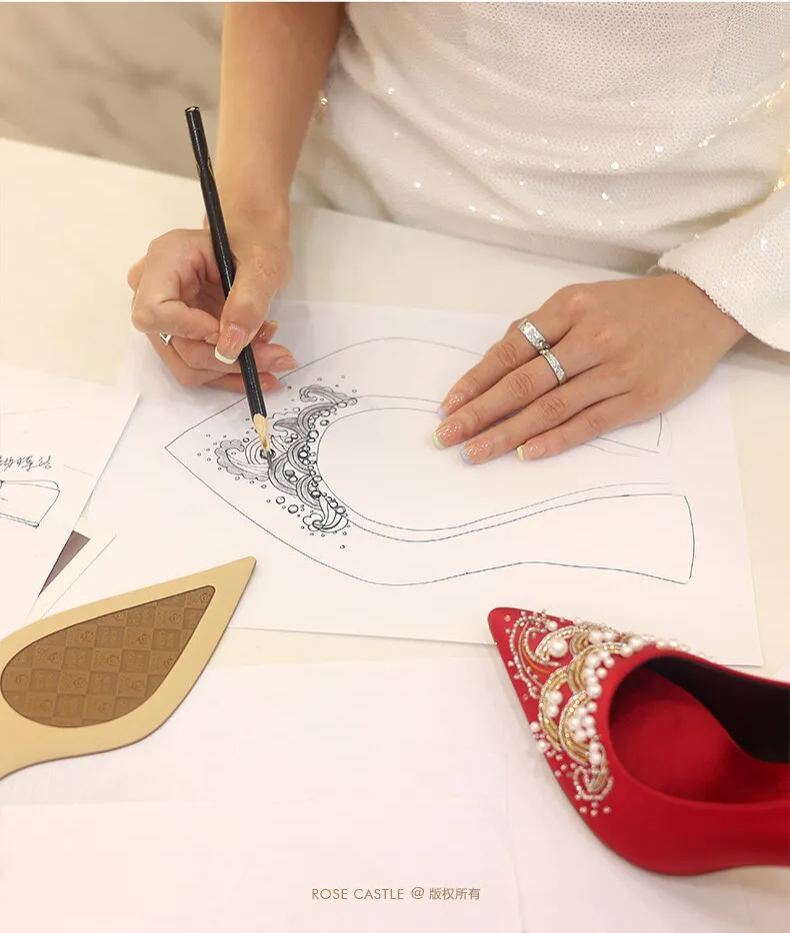 Rose Crystal Bridal Heels