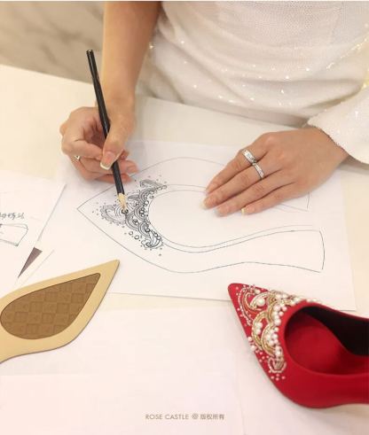 Rose Crystal Bridal Heels