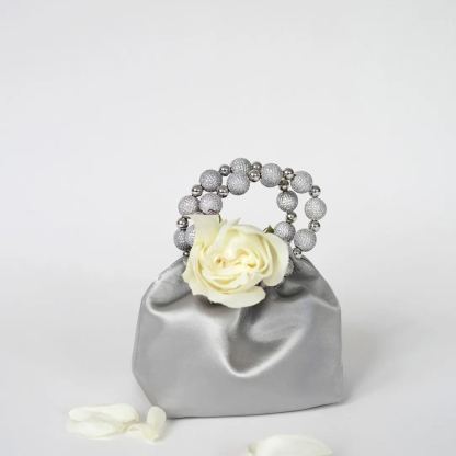 Silver Gray Diamond Bag