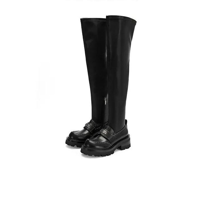 Modern Academy Knee Boots