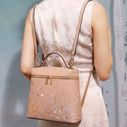 Embroidered Butterflies Bag
