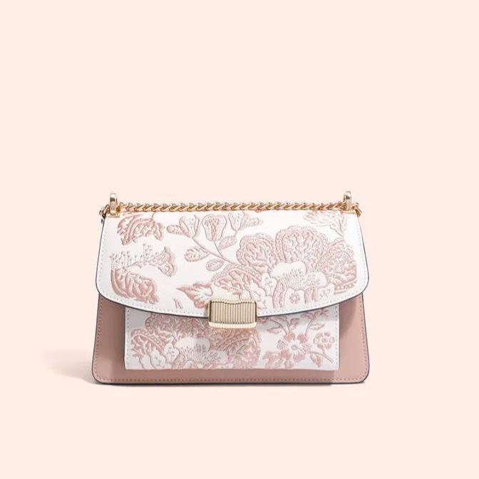 Embroidered Chain Bag