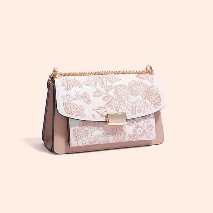 Embroidered Chain Bag