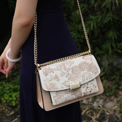 Embroidered Chain Bag