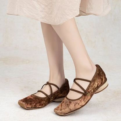 Velvet Ballet Flats