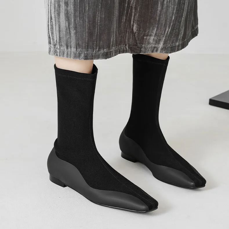 Square Toe Stretch Boots