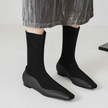 Square Toe Stretch Boots