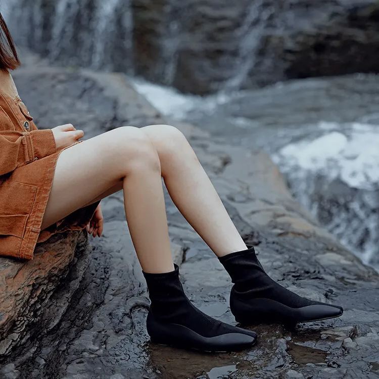 Square Toe Stretch Boots