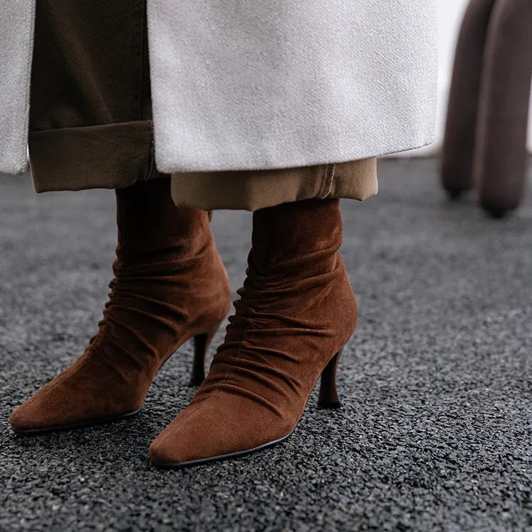 Wrinkled Stiletto Boots
