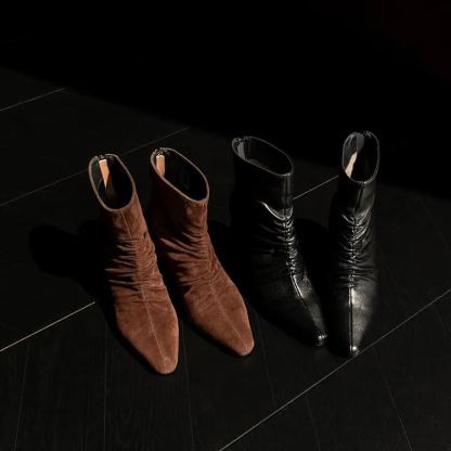 Wrinkled Stiletto Boots