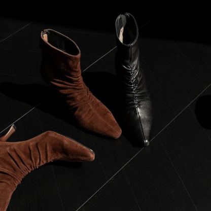 Wrinkled Stiletto Boots