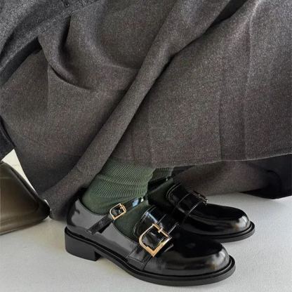 Chic Buckle Loafers