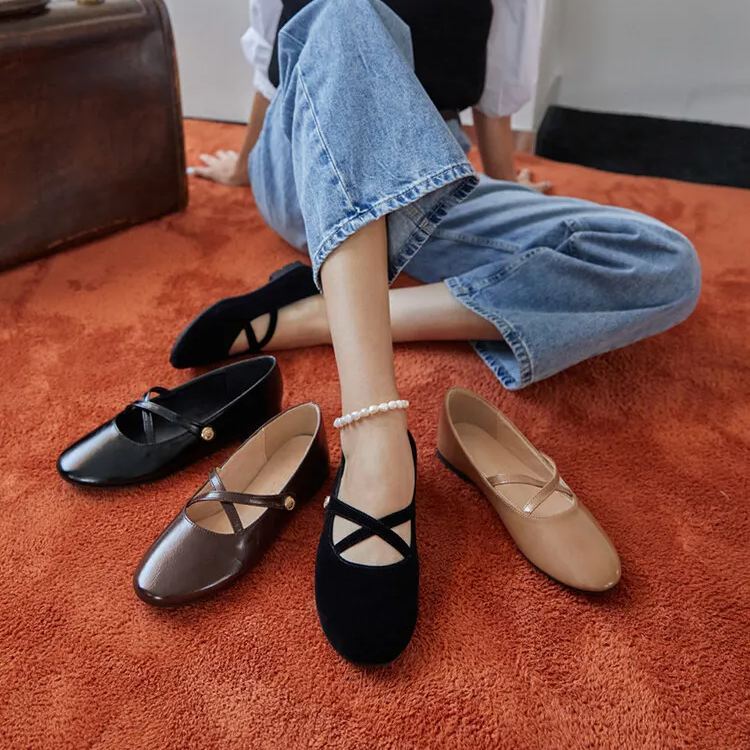 Cross-Strap Mary Janes