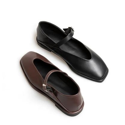 Velour Mary Jane Flats