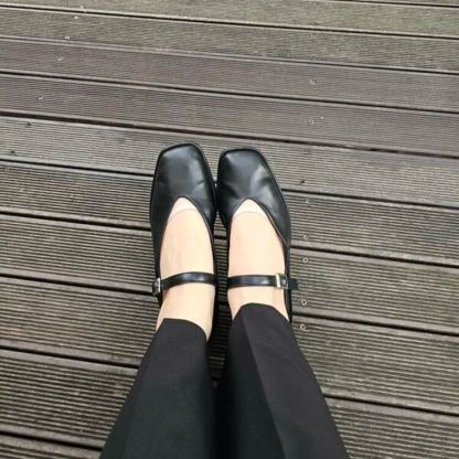Velour Mary Jane Flats