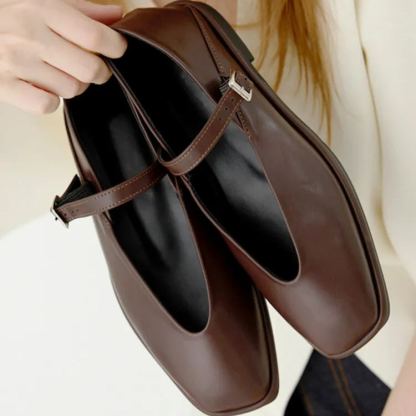 Velour Mary Jane Flats