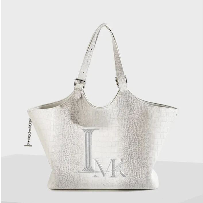 White Leather Totebag