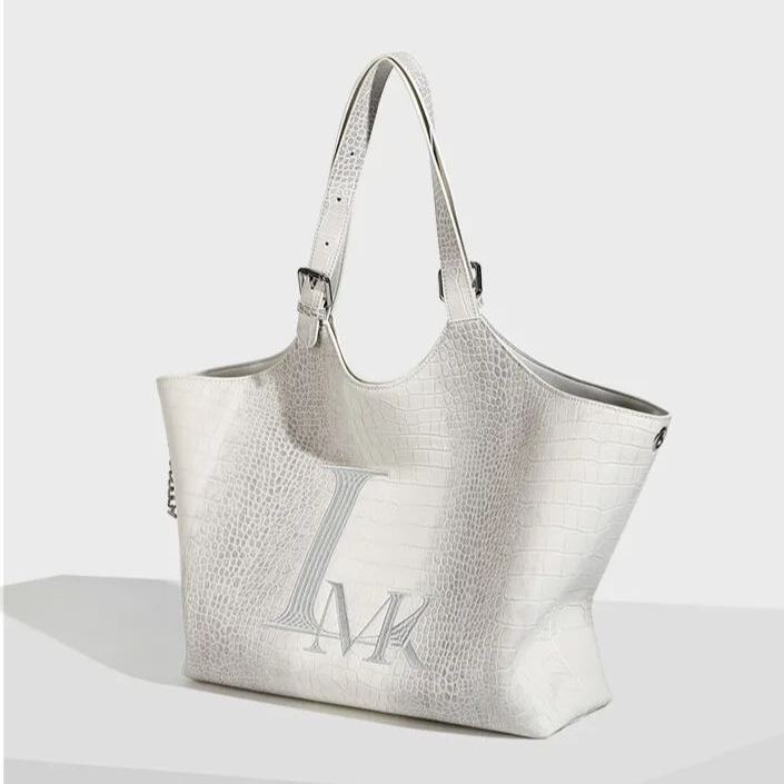 White Leather Totebag