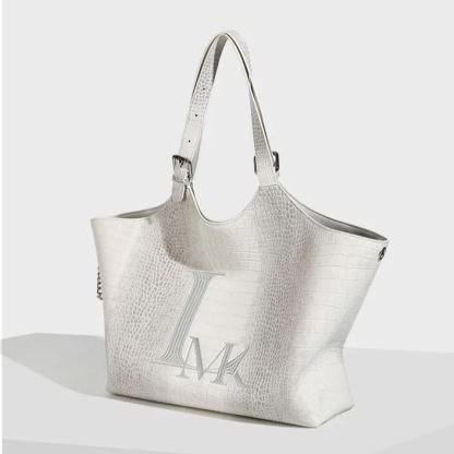White Leather Totebag