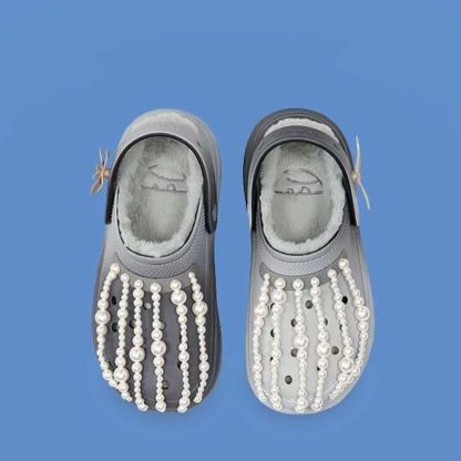 Cotton Pearl Crocs