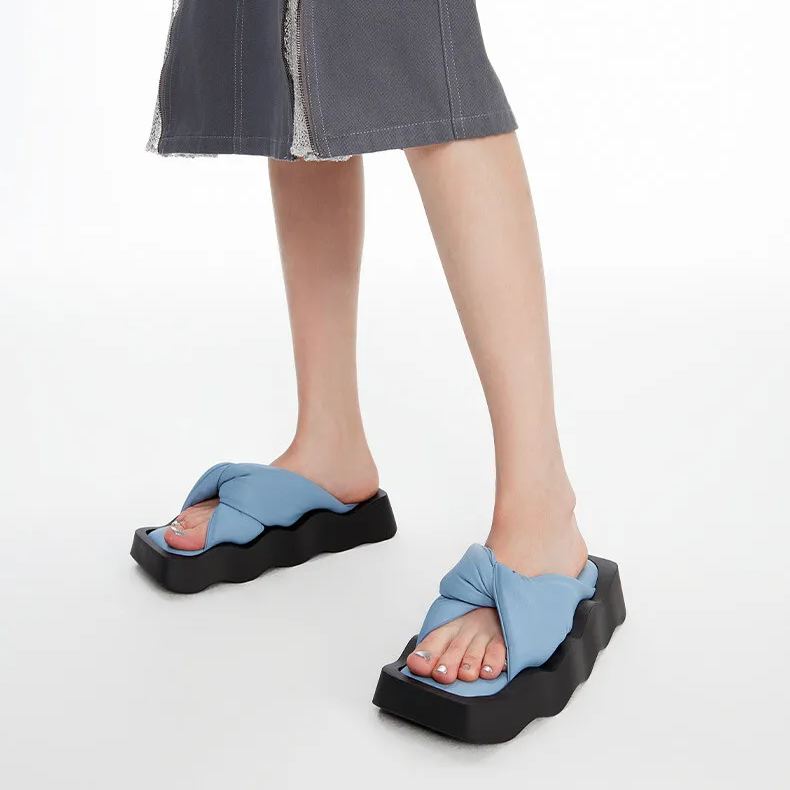 Wave knot platform Sandals
