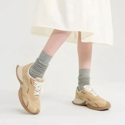 Silver Mesh Sneakers