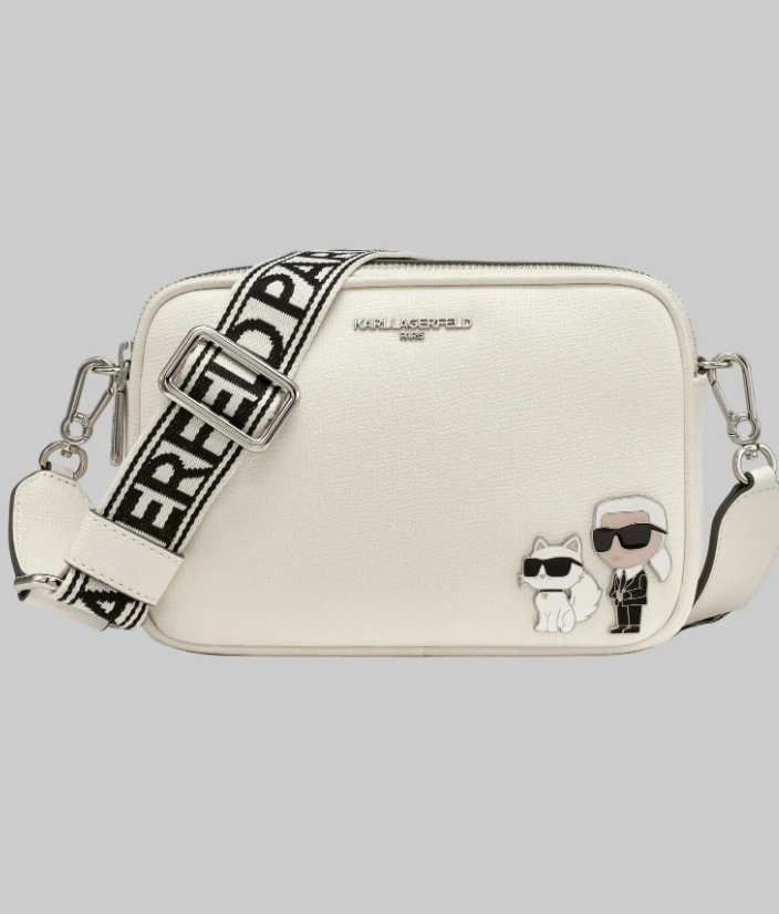 [S] READY STOCK KARL LAGERFELD MAYBELLE CAMERA CROSSBODY, WHITE, 194775010460 (SRS411)