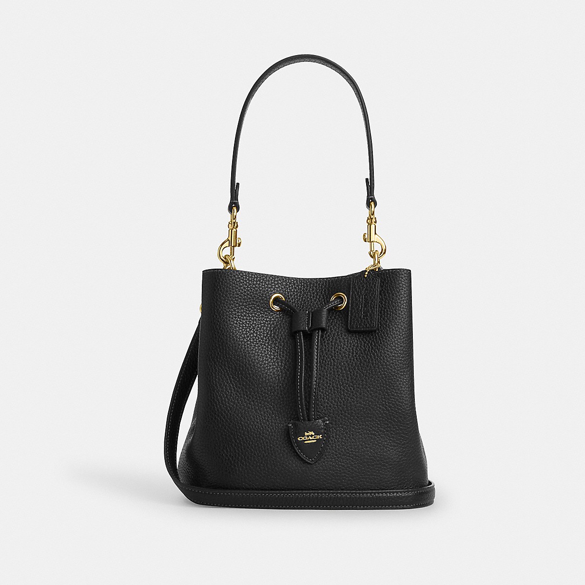 [U] COACH ROWAN BUCKET BAG, GOLD/BLACK, CBH06-IMBLK (UC17)