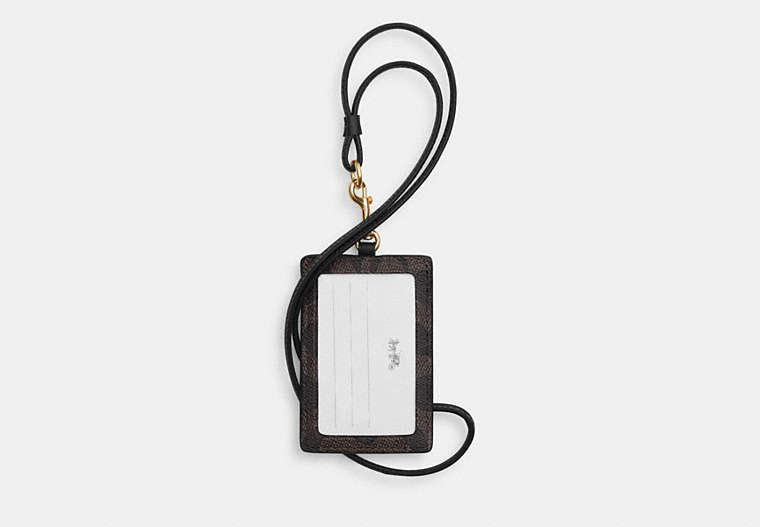 [U] COACH ID LANYARD IN SIGNATURE CANVAS, GOLD/WALNUT/BLACK, CZ285-IMXAQ (UC20)
