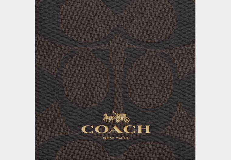 [U] COACH ID LANYARD IN SIGNATURE CANVAS, GOLD/WALNUT/BLACK, CZ285-IMXAQ (UC20)