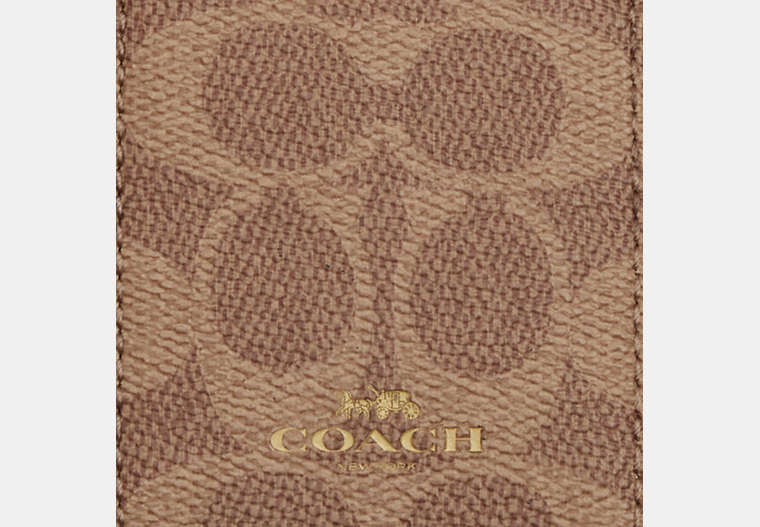 [U] COACH ID LANYARD IN SIGNATURE CANVAS, GOLD/TAN/BROWN, CZ285-IMXHE (UC22)