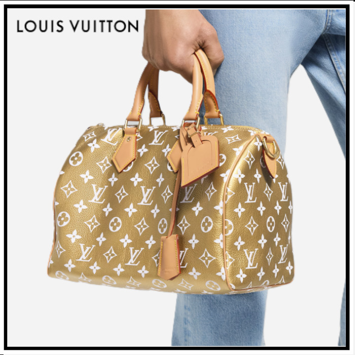 Louis Vuitton《SpeedyP9 バンドリエール30》Gold Monogram 直営