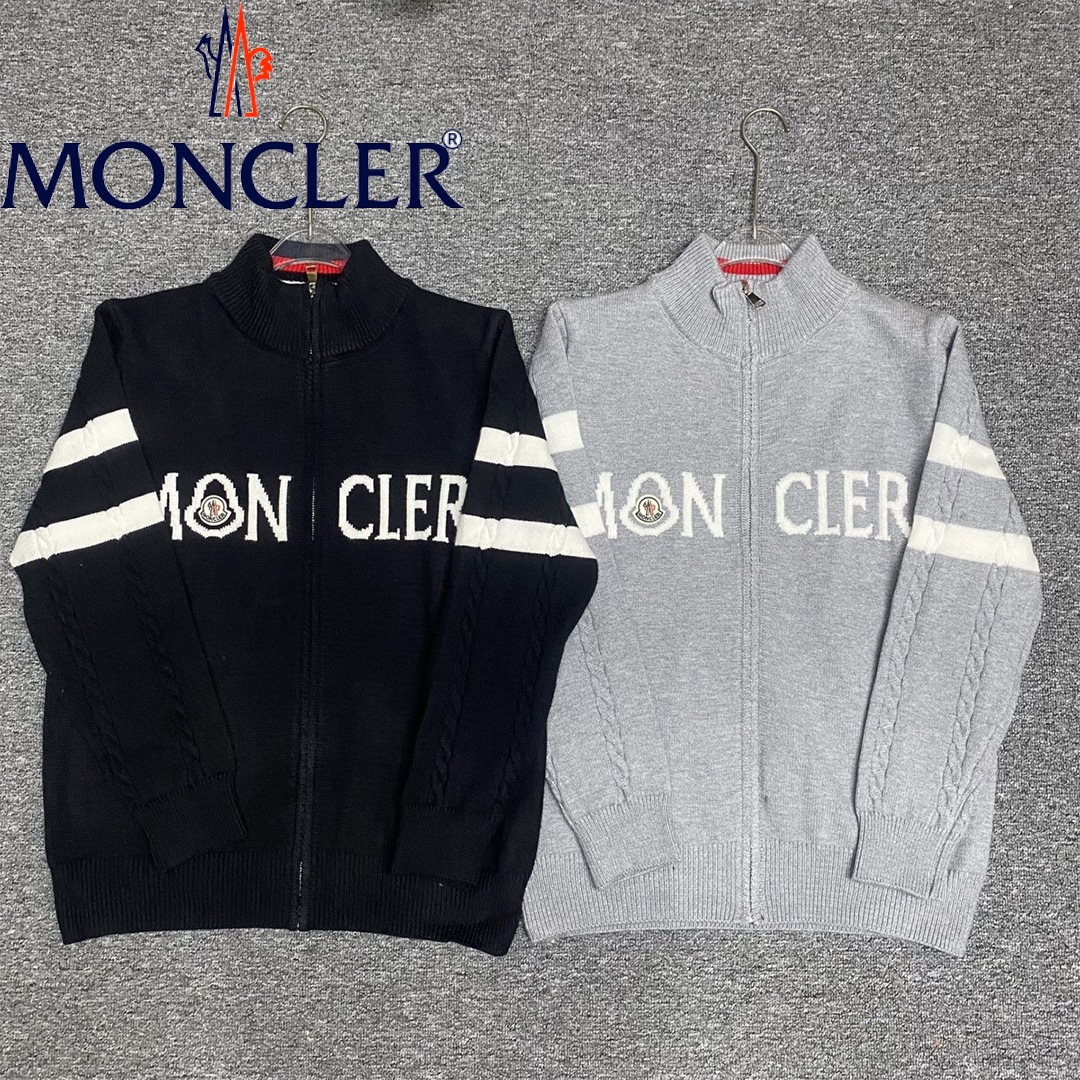 【2026 新作】MONCLER モンクレール スタンドカラーニットジャケット ユニセックス 男女兼用アウター
