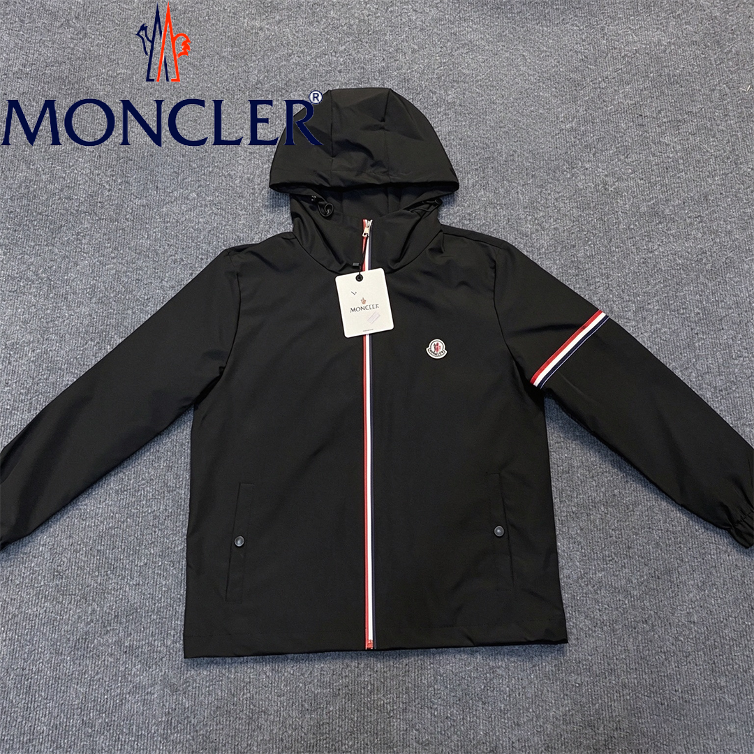 2026 最新 MONCLER モンクレール ロゴ刺繍 パーカージャケット 耐風 通勤カジュアル