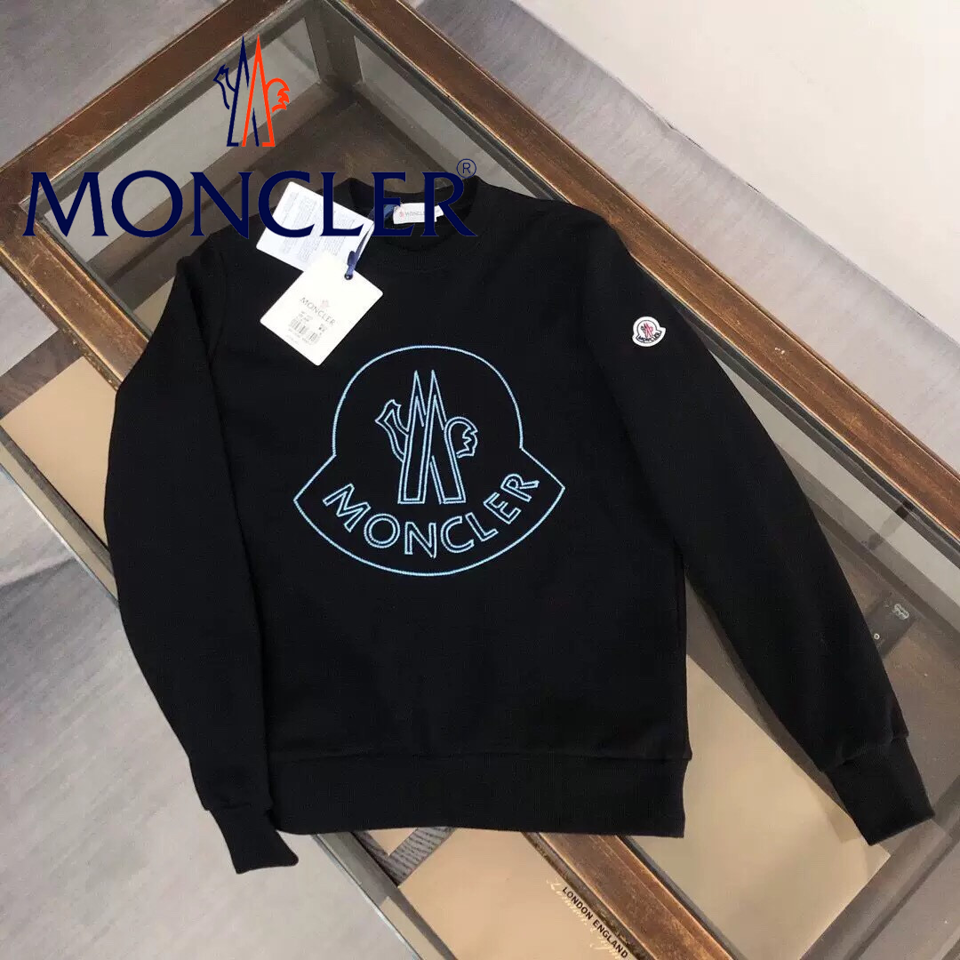 MONCLER 新作 丸首裏起毛スウェット プルオーバー 長袖 カップルお揃い 保温性抜群 クラシックカジュアルトップス