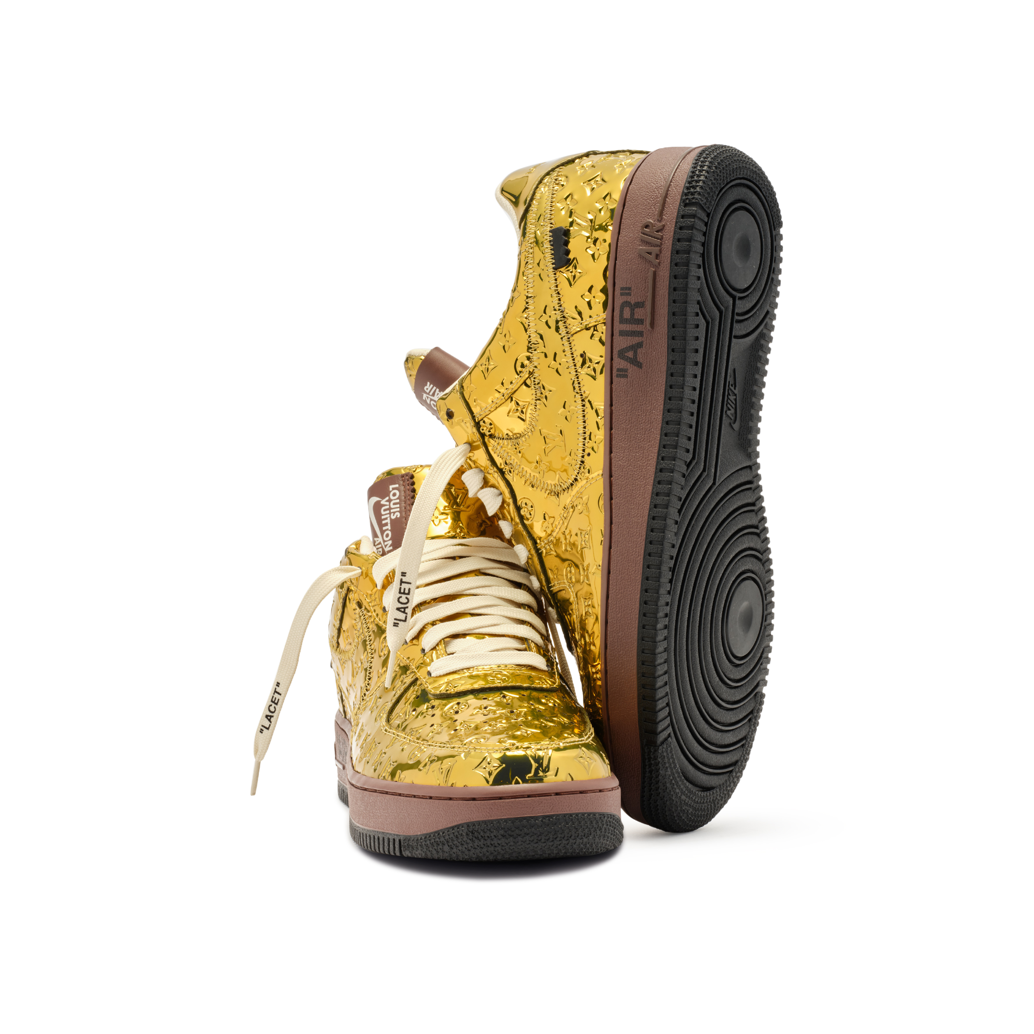 【新商品発売】【今年の新商品】Louis Vuitton Nike Air Force 1 Low By Virgil Abloh Black Metallic Silver【本物保証】【代金引換】