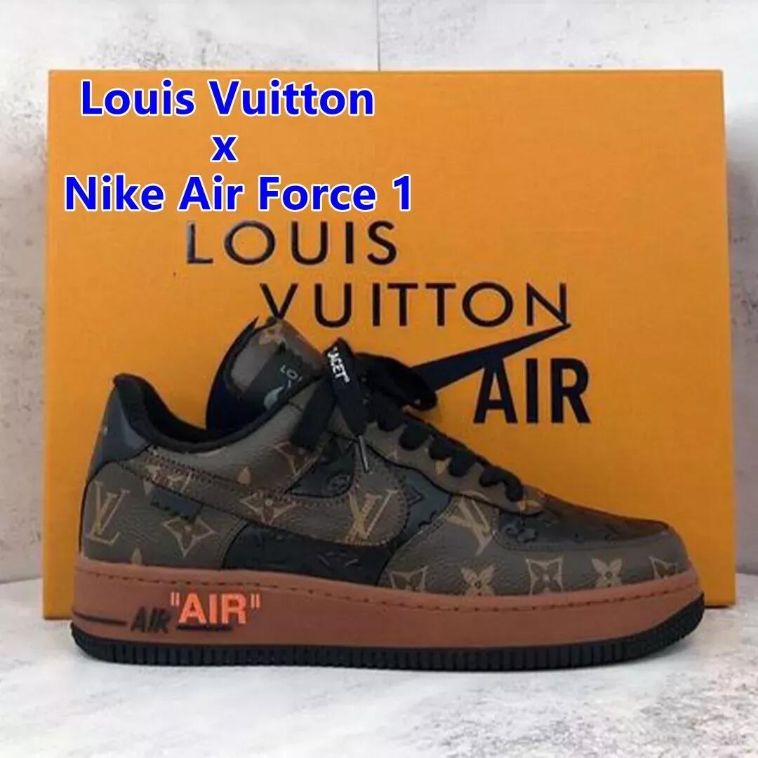【新商品発売】【今年の新商品】SS-22 LOUIS VUITTON X NIKE AIR FORCE 1 SNEAKERS【本物保証】【代金引換】