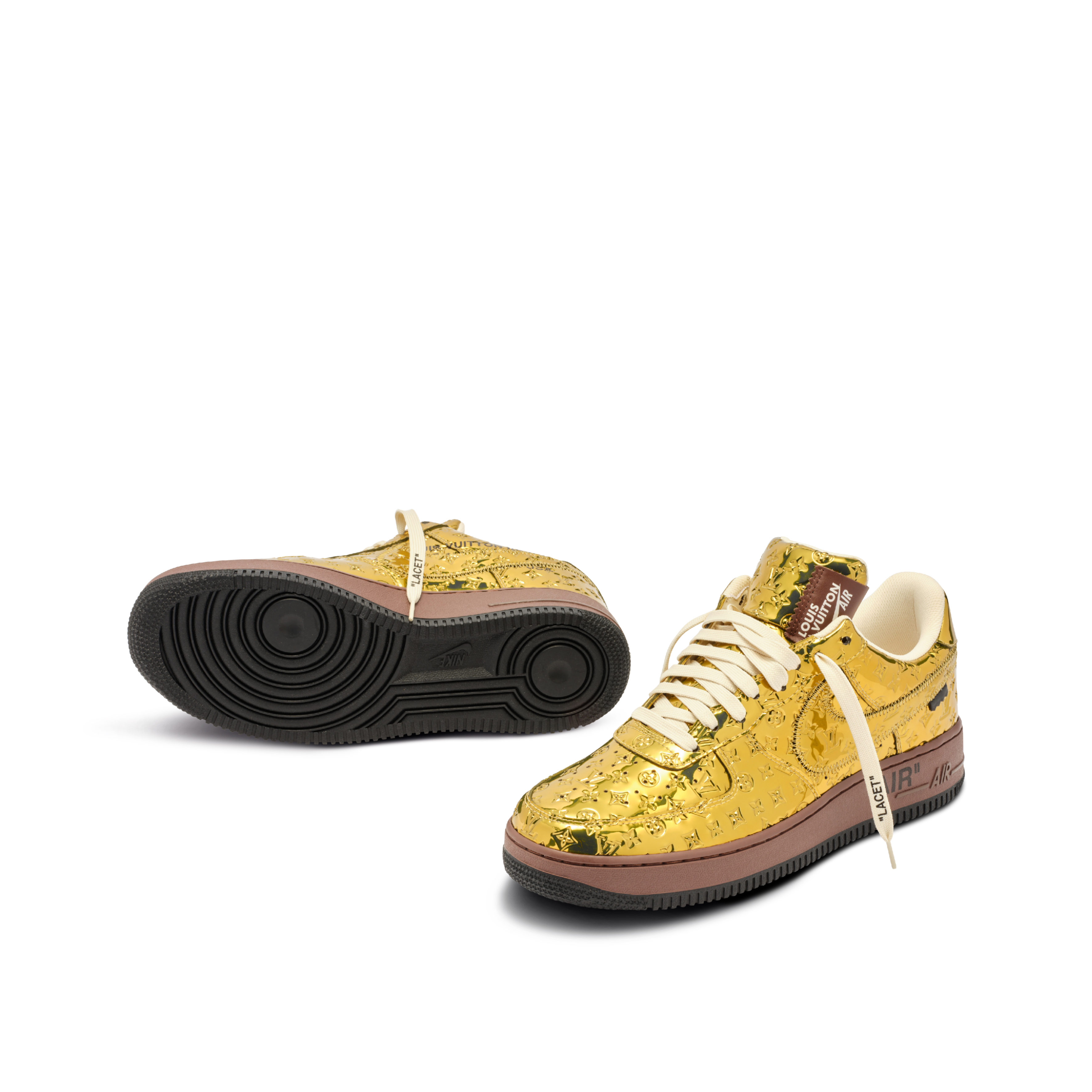 【新商品発売】【今年の新商品】Louis Vuitton Nike Air Force 1 Low By Virgil Abloh Black Metallic Silver【本物保証】【代金引換】