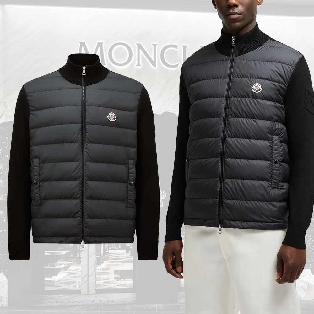 【MONCLER】ダウンパディング入り カーディガン