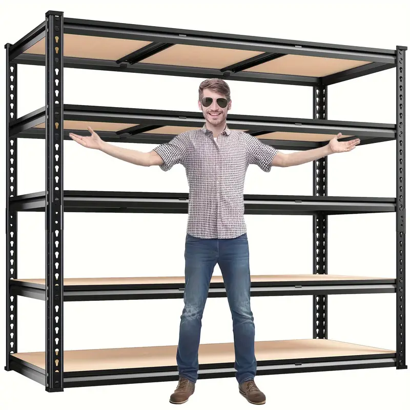 Estanter&iacute;a de garaje de 48.2 de ancho, estantes de almacenamiento de carga pesada de 2600 libras, estantes de metal de 72 de alto para unidades de estanter&iacute;a y almacenamiento, estantes de garaje ajustables para despensa, 72 de alto x 48 de ancho x 18 de profundidad detalles 1