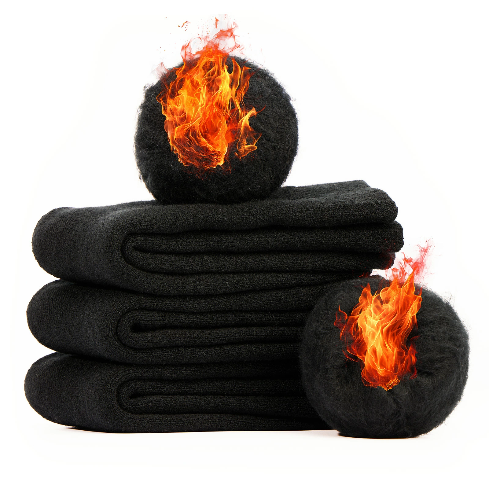  送料無料 靴下 メンズ 冬 厚手 極暖38℃恒温 極厚裏パイル ウール素材・360°蓄熱 ソックス ウールソックス 防寒 保温 消臭 耐久性 伸縮性 室内 アウトドア 登山 キャンプ 24-28cm 3足-5足セット