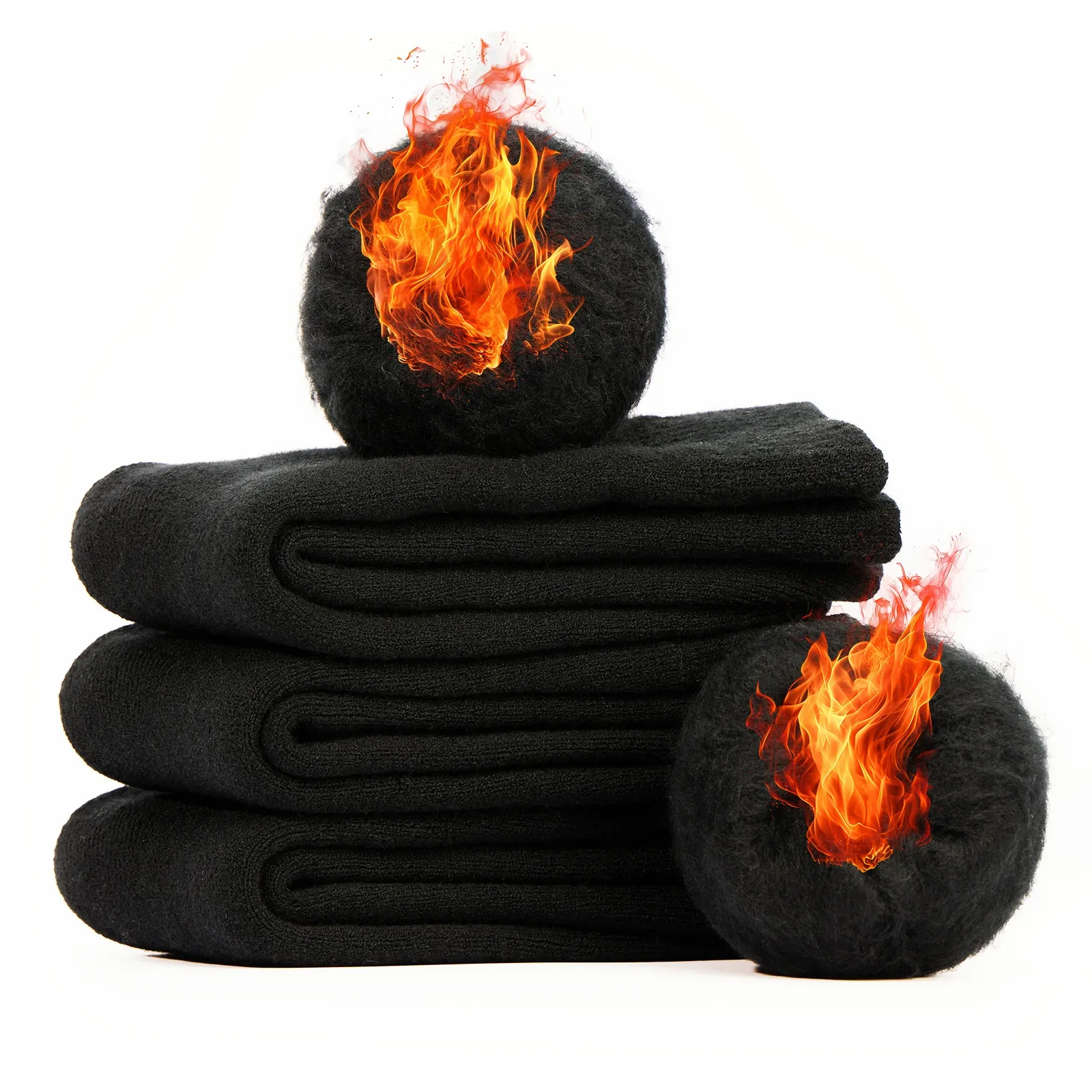  送料無料 靴下 メンズ 冬 厚手 極暖38℃恒温 極厚裏パイル ウール素材・360°蓄熱 ソックス ウールソックス 防寒 保温 消臭 耐久性 伸縮性 室内 アウトドア 登山 キャンプ 24-28cm 3足-5足セット