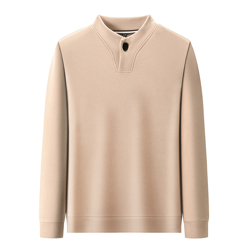 เสื้อกันหนาวผ้าเดอโรสองด้านเรียบง่ายของผู้ชาย